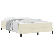 Letto matrimoniale | Letto per adulti | Struttura del letto con materasso Crema 140 x 200 cm Tessuto