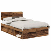 Letto matrimoniale | Letto per adulti | Struttura del letto Legno vecchio 135 x 190 cm Pino massello