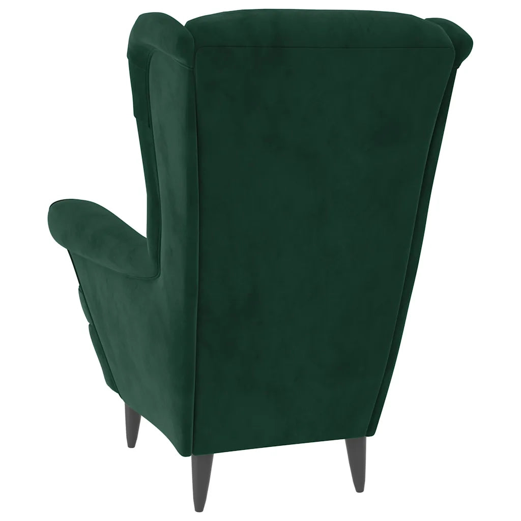 Divano Sedia-Poltrona Verde Scuro Velluto 376266