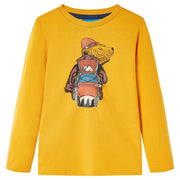 Maglietta da Bambina a Maniche Lunghe Ocra 128cod mxl 132247