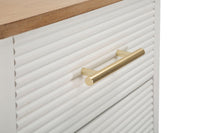 Cassettiera Matera 45x100x32 cm in Legno MDF e Ferro Bianco/Marrone