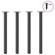 Gambe per tavolo consolle 4 pz Antracite 72-74 cm Acciaio
