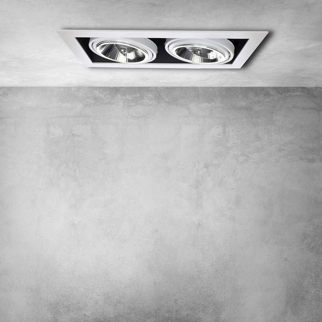 Faretto incasso soffitto Plaza bianco 2xAR111 GU10 Milagro