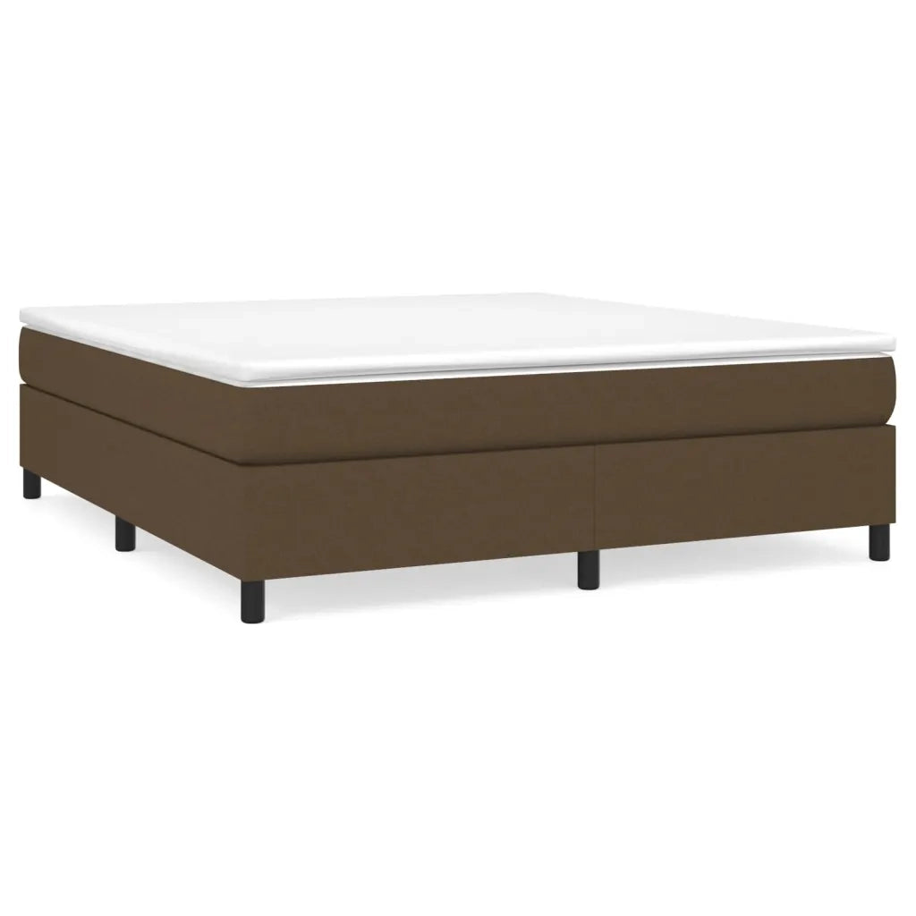 Struttura Letto a Rete a Molle Marrone Scuro 160x200 cm Tessuto 3120873