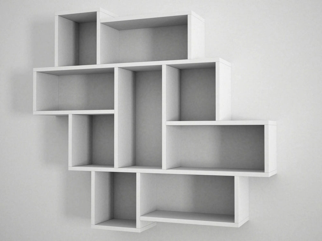 Mensola Chapala, Scaffale, Ripiano a muro, Scaffalatura multiuso, 116x15h104 cm, Bianco