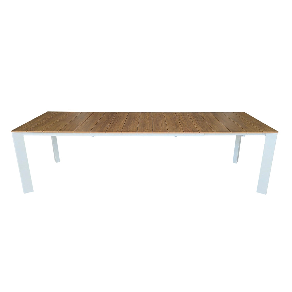 Tavolo da giardino allungabile piano effetto legno 215-280x100 cm - DEUS