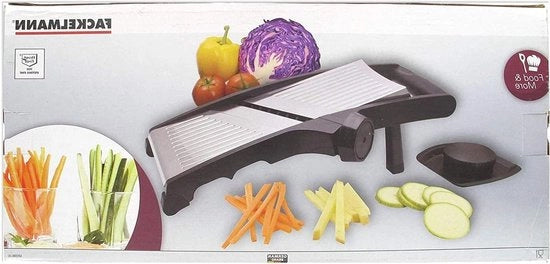 Schaufel per verdure - mandolina manuale - disco per verdure - plastica acciaio inossidabile - nero - 38 x 12 x 12 cm