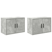Set di 2 pensili da garage 60 x 30 x 41 cm pratici per riporre oggetti stile contemporaneo legno composito grigio cemento 02_0051442