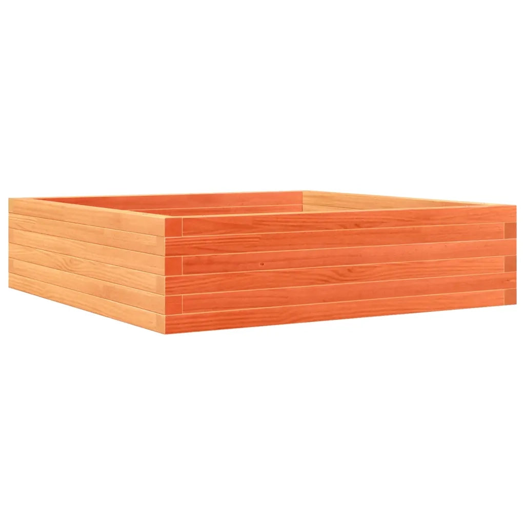 Fioriera Giardino Marrone Cera 90x90x23 cm Legno Massello Pino 847205