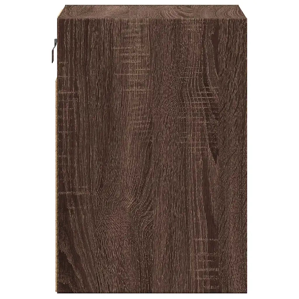 vidaXL Mobili TV a Parete con Luci LED 2pz Rovere Marrone 41x31x45 cm