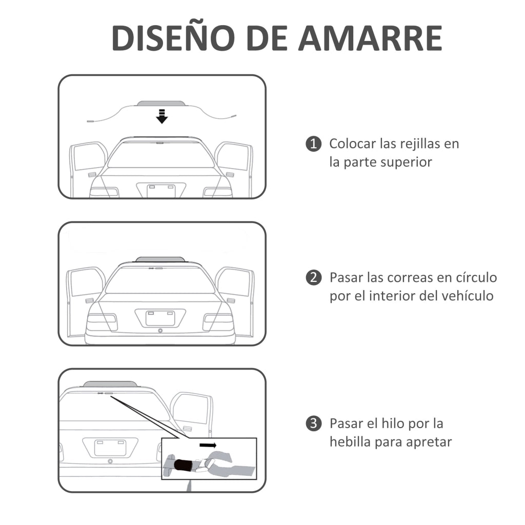 Portaequipajes per Auto ¨C zephmum ¨C 2 Pezzi 85x10x8 cm Nero