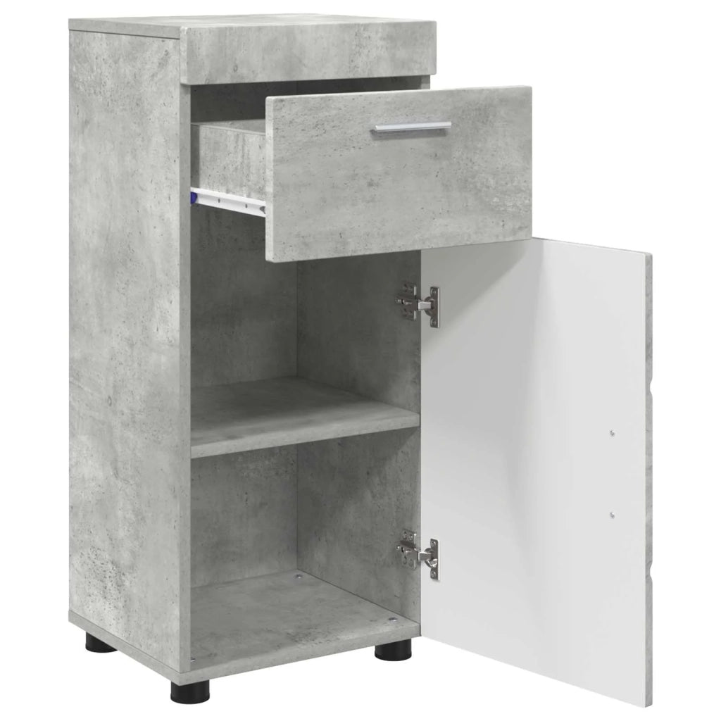 Set di Armadi da Bagno | Armadio da bagno TULUM Grigio cemento 37 x 31,5 x 82 cm
