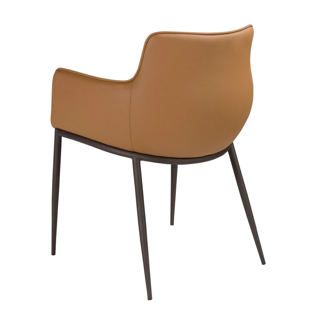 Sedia similipelle marrone