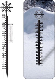 Misuratore di Neve + 61cm Misuratore di Pioggia - Decorazione Esterna - Metallo
