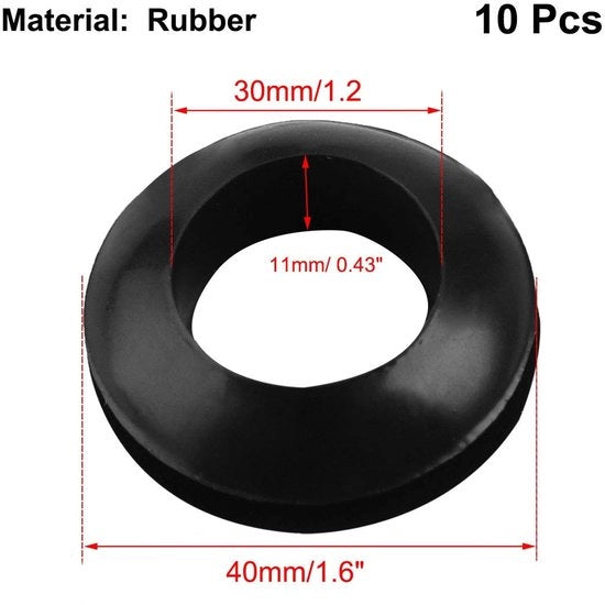 Tubo di Protezione per Cavi - Diametro Interno 30mm - Nero - Protezione per Cavi - Adatto per Auto e Motocicli