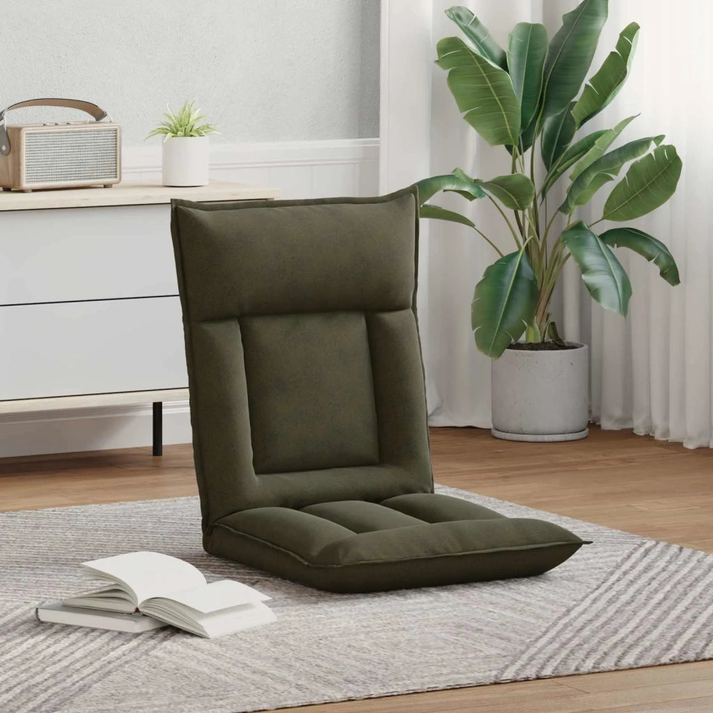 Sedia da Pavimento Verde militare 55 x 61 x 70 cm Tessuto 42028193