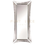 specchio elegante da terra morgana Argento in Ferro 75x167hcm(42x135hcm)