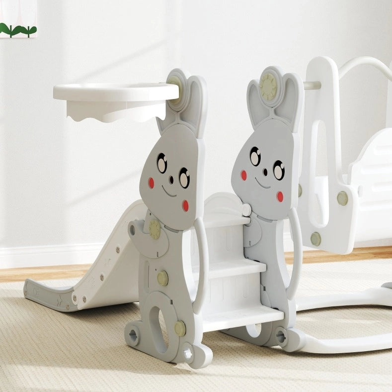 Set gioco 4 in 1 per bambini con altalena e scivolo
