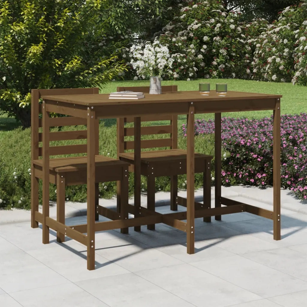 Tavolo da Giardino | Tavolino da esterno Ambra 159,5x82,5x110cm Legno Massello Pino