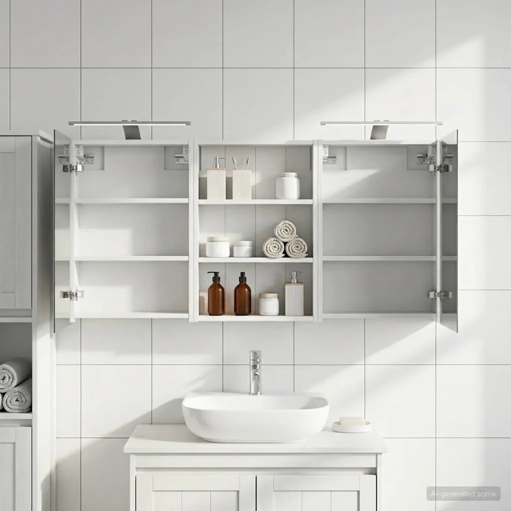 Set di Armadi da Bagno con porta 3 pcs 120 x 10,5 x 60,5 cm 3403736