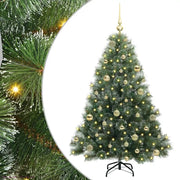 Albero di Natale | Decorazioni natalizie artificiale con 150 LED Verde 150 cm PE e PVC