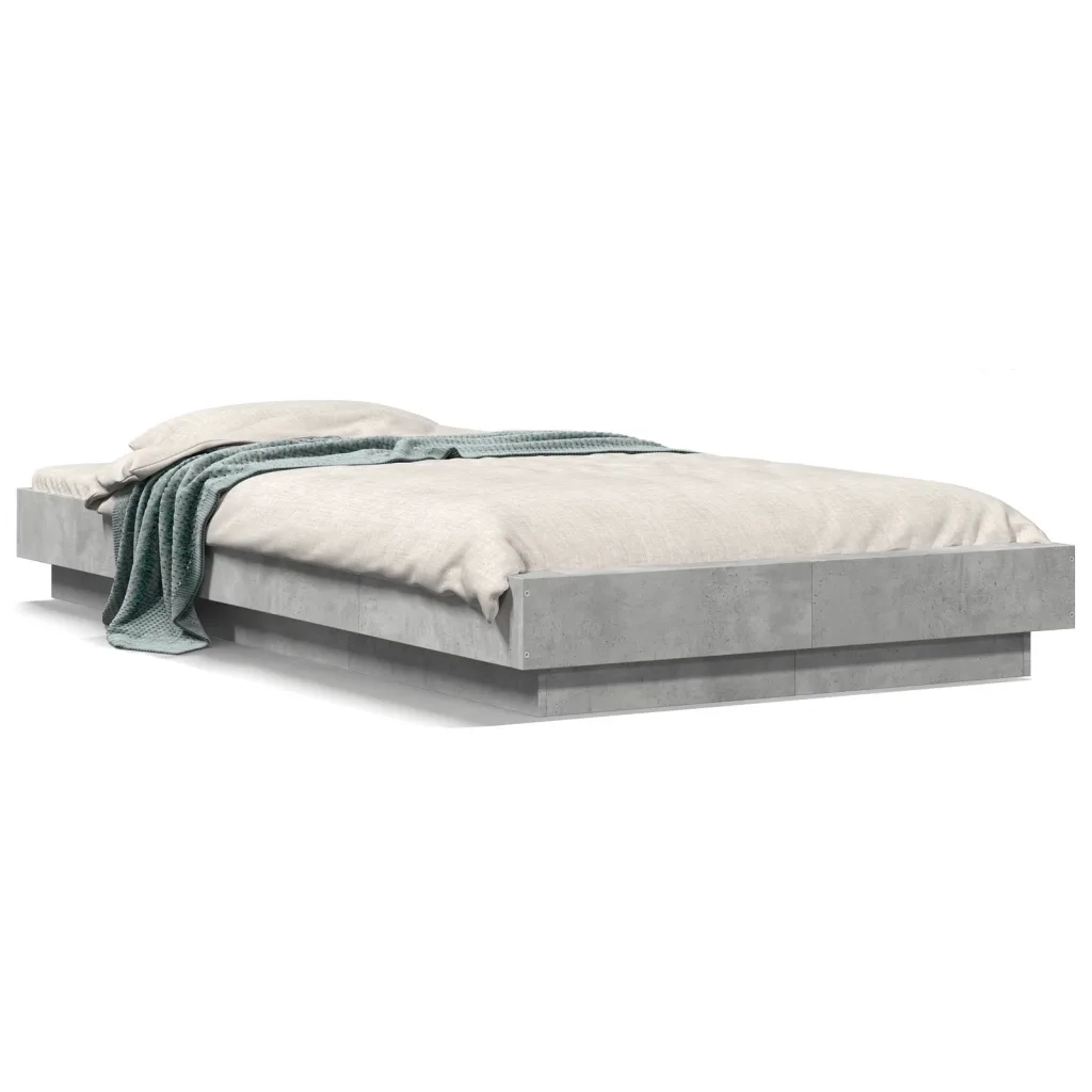 Giroletto-Struttura Letto Grigio Cemento 90x200 cm in Legno Multistrato 227647