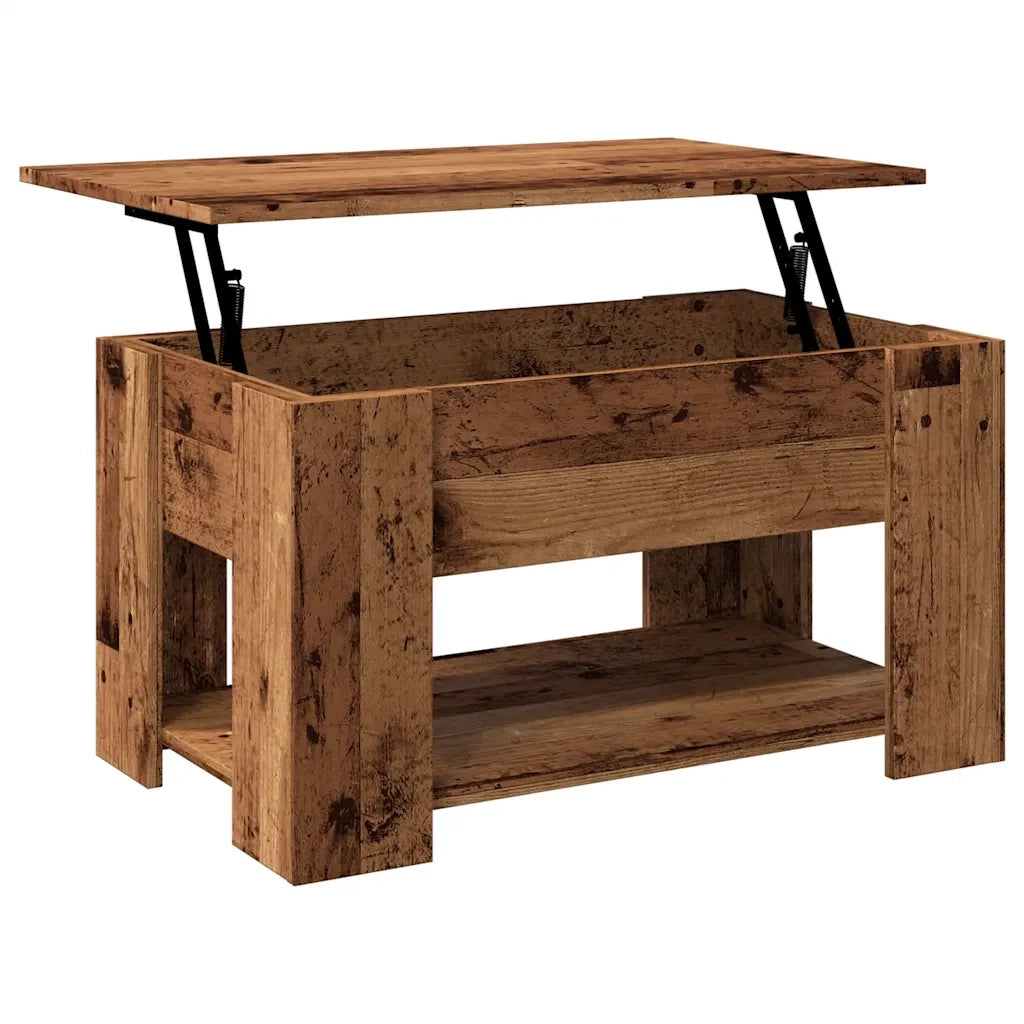Tavolino da Salotto Legno Antico 79x49x41 cm Legno Multistrato