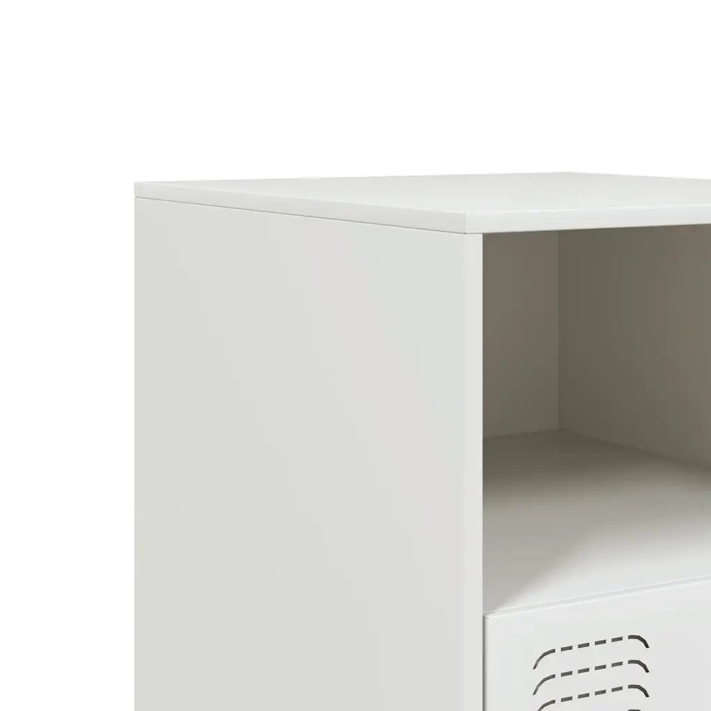 Comodini 2 pz Bianchi 34,5x39x44 cm in Acciaio 841762