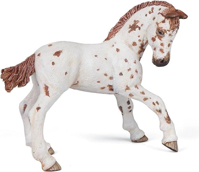Papo -Dipinta a mano- figurina-Cavalli, puledri e pony-Puledro marrone Appaloosa-51510-Collezione -Adatto a bambini e ba