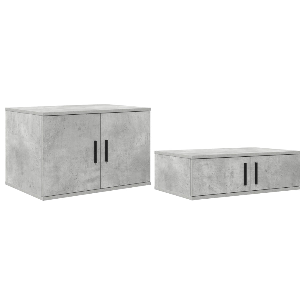 Struttura Letto con Contenitore Grigio Cemento 80x200 cm