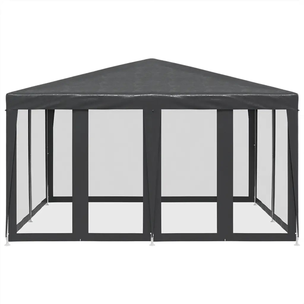 Tenda per Feste con 8 Pareti in Rete Antracite 4x4 m in HDPE 4010064