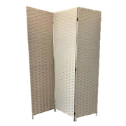 SEPARE' CON TRE PANNELLI IN PLASTICA BEIGE CON STRUTTURA IN LEGNO MISURE: 180X135CM