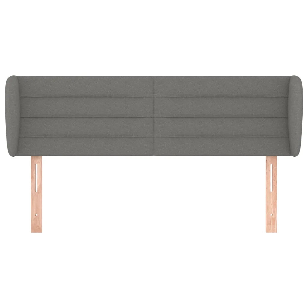 Testiera | Testata ad Orecchio Grigio Scuro 147x23x78/88 cm in Tessuto