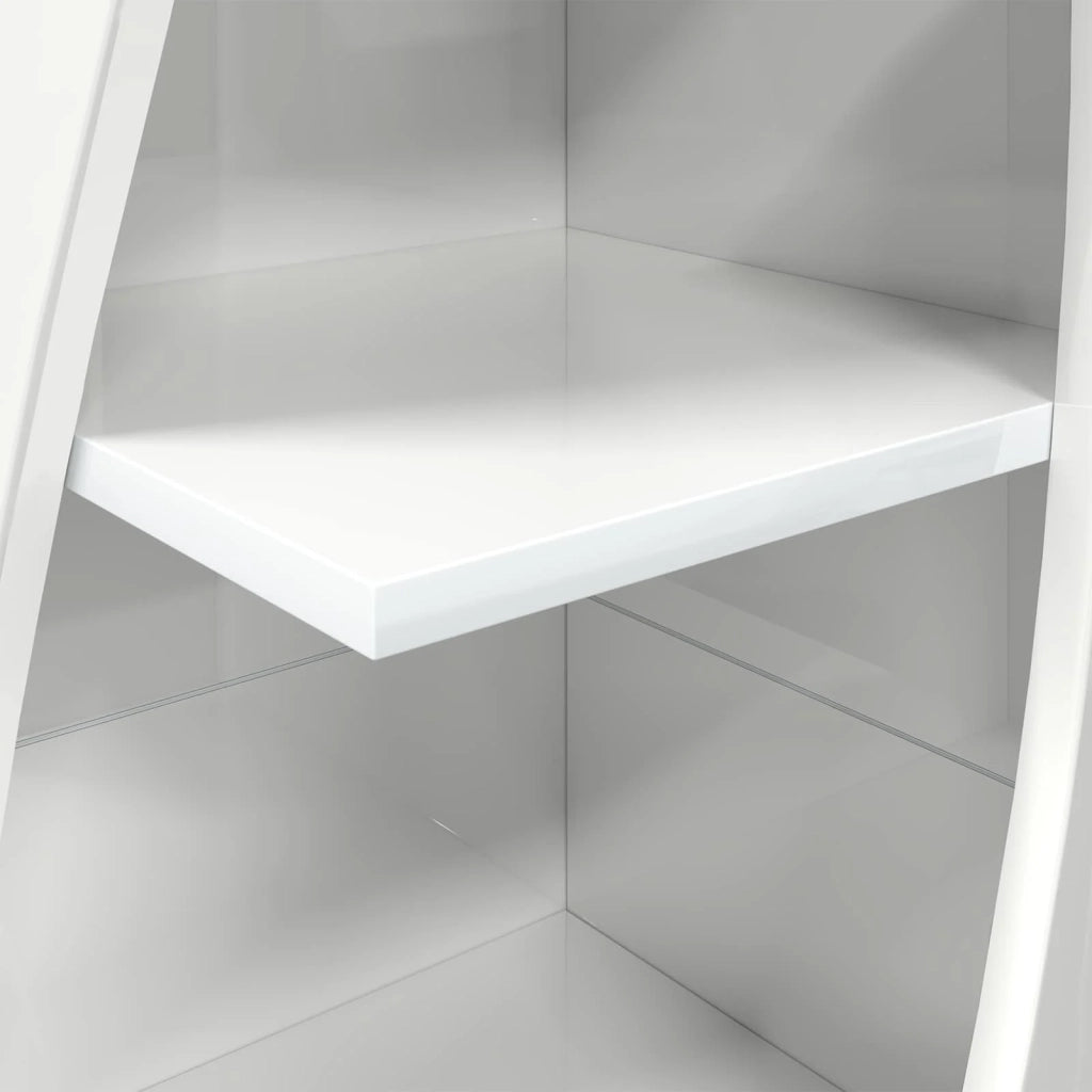 Mobile angolare 32x32x140cm Legno ingegnerizzato Bianco Lucido 889879