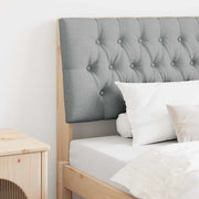 Testiera imbottita-Testiera con Cuscini-Testata Grigio chiaro 100 cm Pino massello 920785
