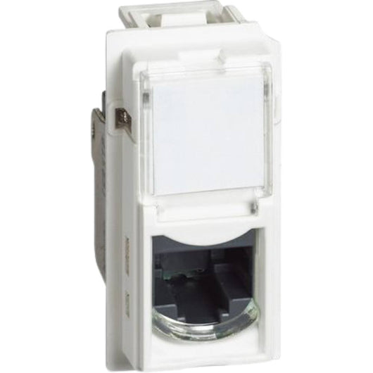 Bticino living now connettore rj45 categoria 5e utp 1 modulo toolless *** colore bianco, confezione 1