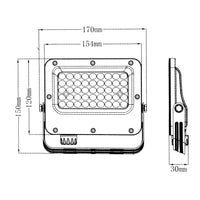 Faro slim per esterno LED IP65 con interruttore CCT da 3000K a 6500K faretto bianco staffa luce giardino insegna tabella 30W