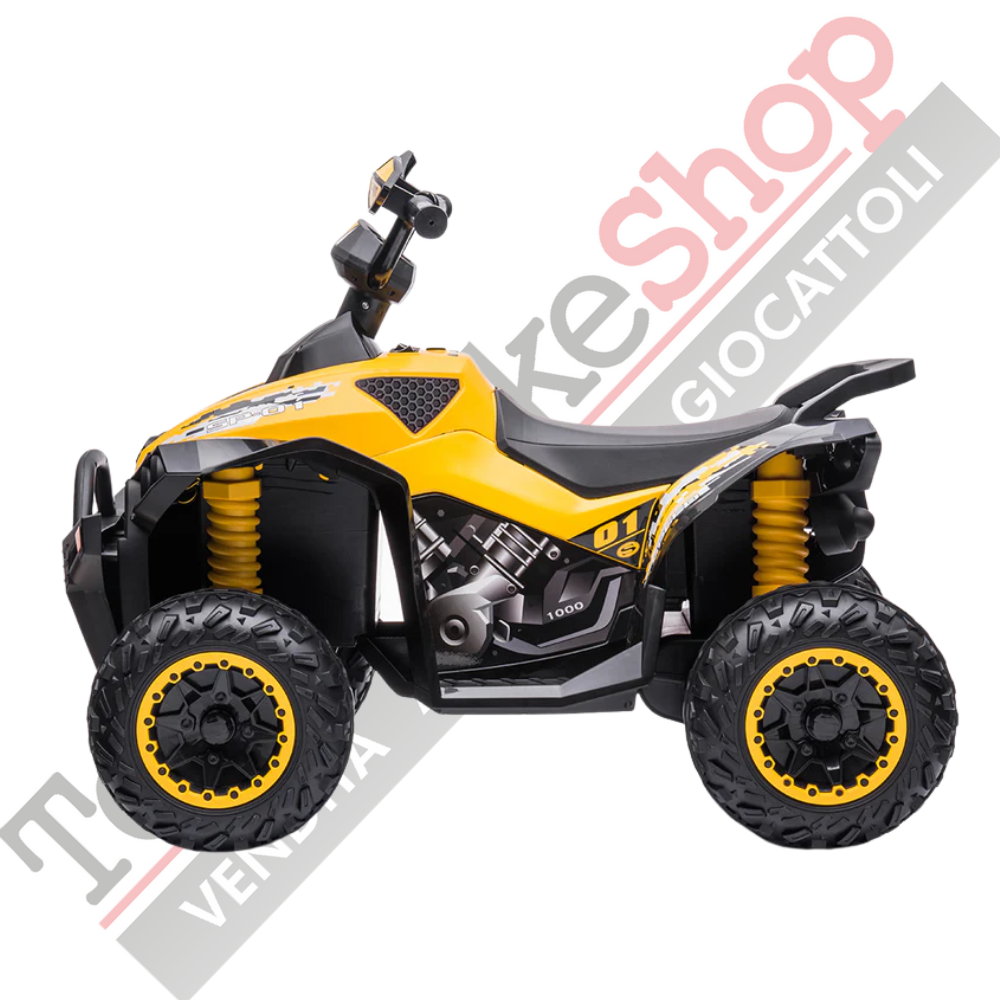 Quad Elettrico per Bambini Quad Medio Sport 12V-Giallo