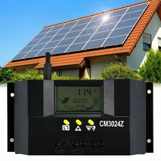 30A Regolatore Di carica solare fotovoltaico LCD 12V /24V Per pannello solare CM3024Z - ZENCOCCO