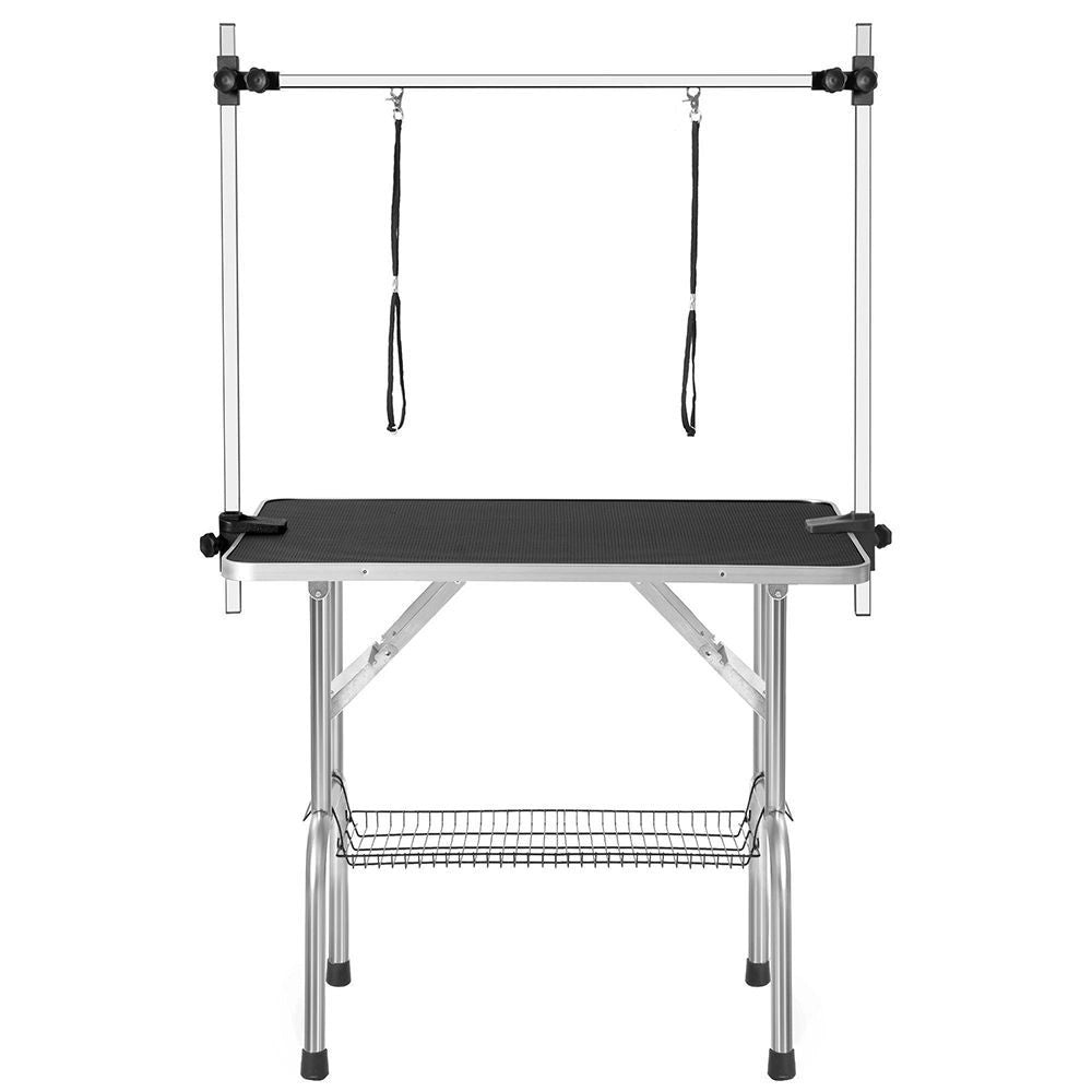 Tavolo toeletta cani pro - Xylo - 117cm nero rete+gomma
