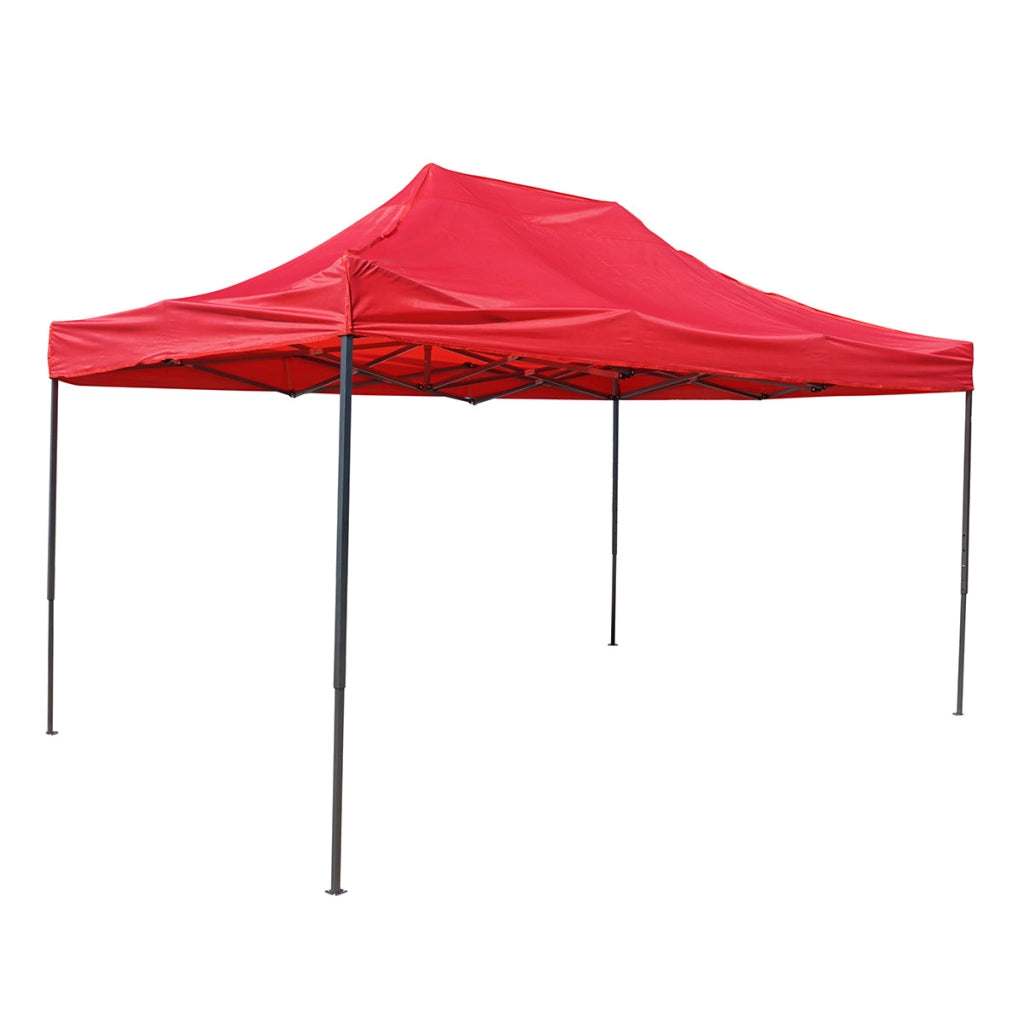 Gazebo rosso 3x4.5 m, altezza regolabile, pieghevole Breckner Germany