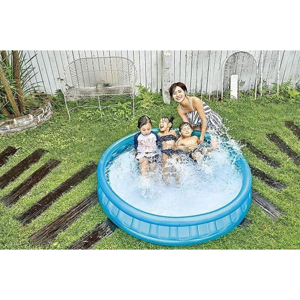 Trade Shop - Piscina Gonfiabile Rotonda Con Lato Morbido A Mosaico 155 X 32 Cm Per Bambini 016181 -