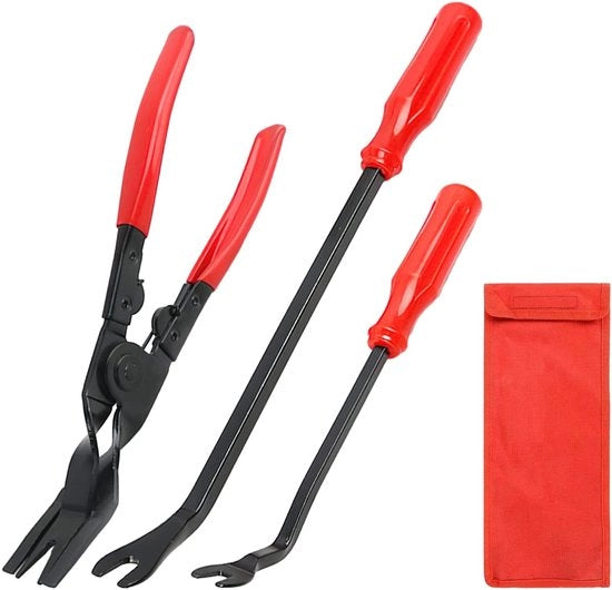 Strumenti di Demontaggio Professionali - Kit per Rimozione Coperture Porta - Rimuovitore di Viti - Strumento di Fissaggio - Corrosione Resistente - 3 Pezzi