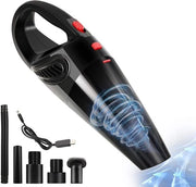 Aspiratore di polvere manuale a batteria - aspiratore di polvere manuale 9000 - Pa mini-aspiratore di polvere auto - caricabile via USB - aspiratore di polvere manuale leggero portatile - per uso domestico ufficio nero