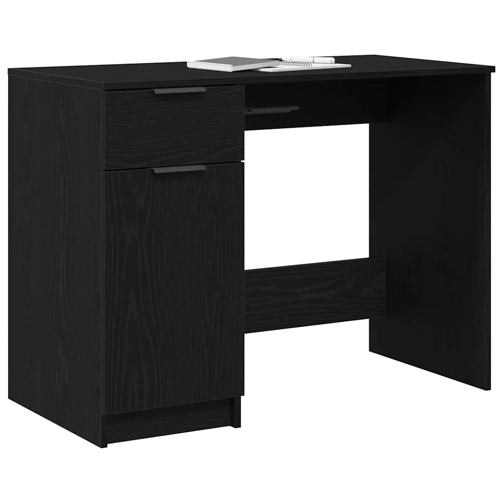 Scrivania Rovere Nero 100 x 50 x 75 cm Legno multistrato 862779