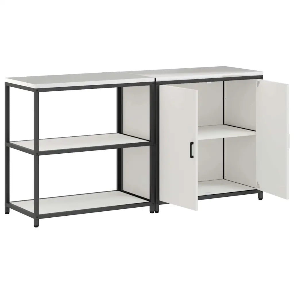 Set di Stoccaggio per Cucina con lo scaffale 2 pcs Bianco 3392653