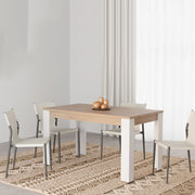 Luarca, Tavolo Fisso 6 Posti, 135x80x76h cm Marrone Rovere Nodi