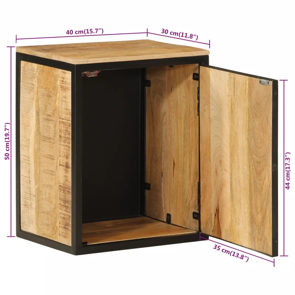 Mobile da Bagno 40x30x50 cm in Legno Massello di Mango e Ferro 358573