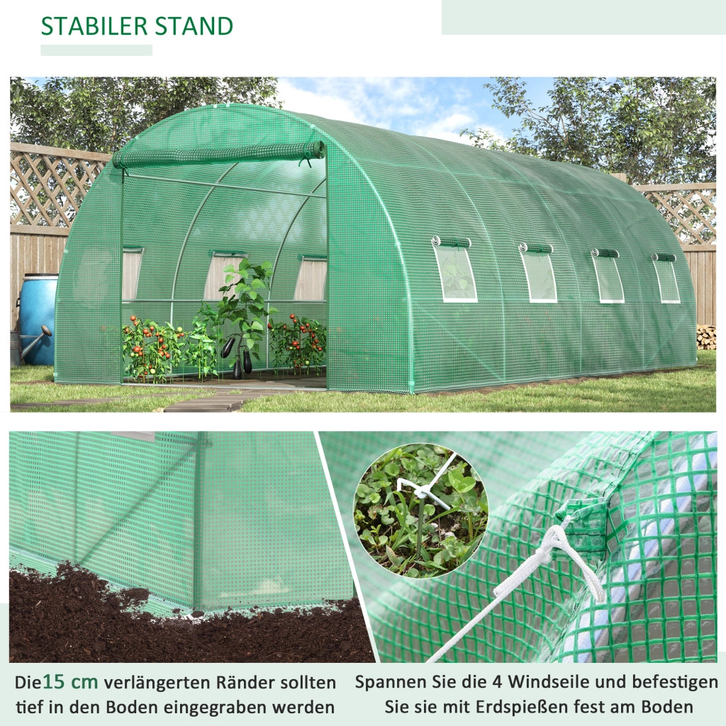 Serra da giardino in PVC ¨C zephmum ¨C verde 200x300x200 cm