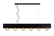 Lampadario Lucide Surtus nero 6xE27 60W 30474/06/30